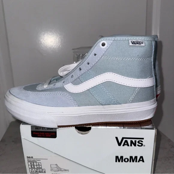 PLEASE READ: Vans Sk8-Hi Light Blue & White - Picture 4 of 6
